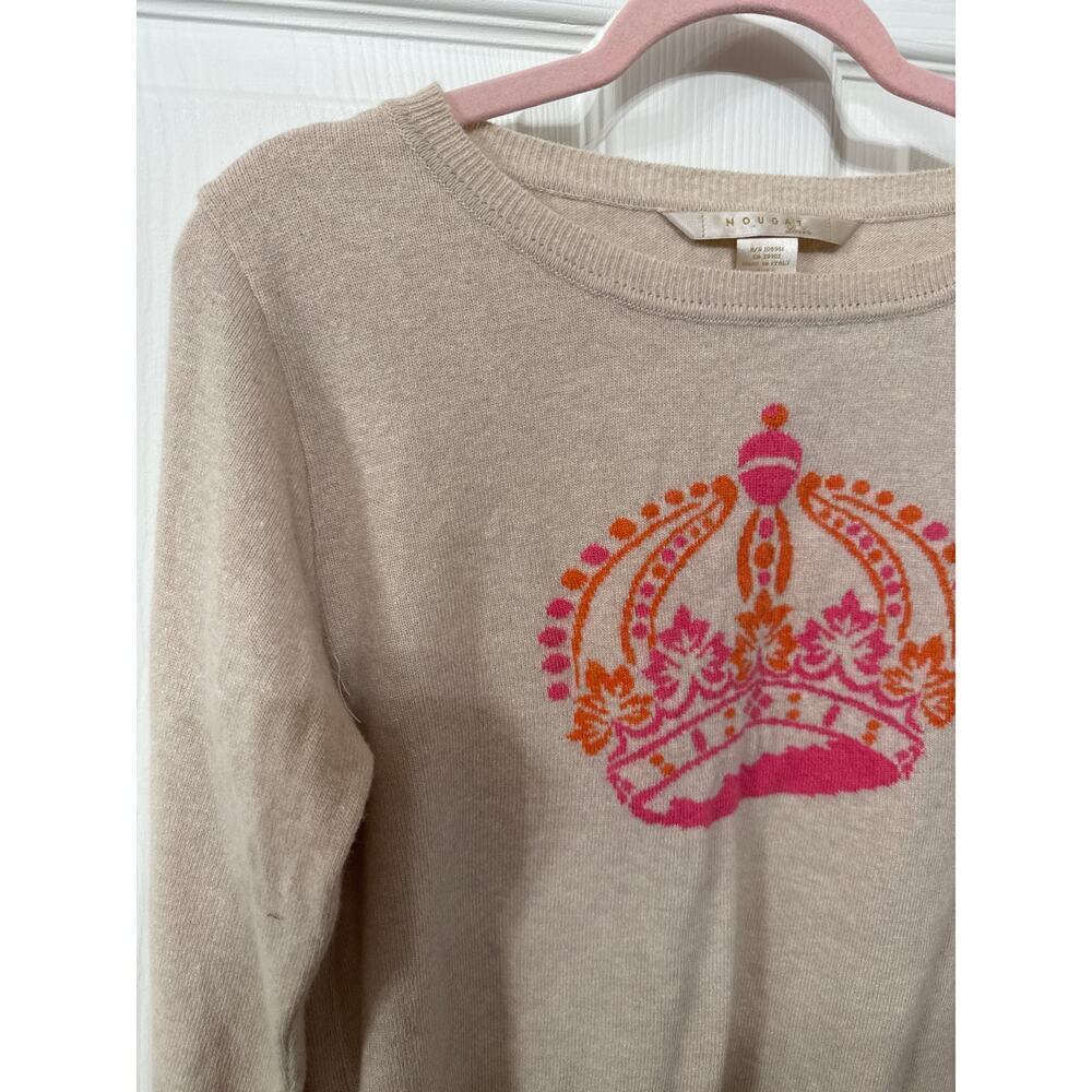 Nougat London Women's Crown Wool, Cashmere, Angora Blend Crewneck Sweater, L - Picture 3 of 6